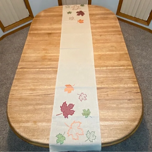 NWT Fall Table Runner 13” x 69” + Thanksgiving Kitchen Towel - Picture 3 of 12